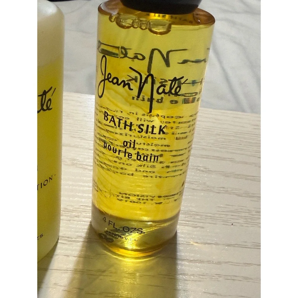 Jean Nate Friction After Bath Lotion 5oz and Bath Silk Oil 4oz Vintage Set